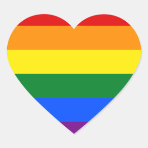 Adesivo Coração Sinalizador LGBT Orgulho gay