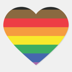 Adesivo Coração Sinalizador Orgulho gay Inclusivo de POC