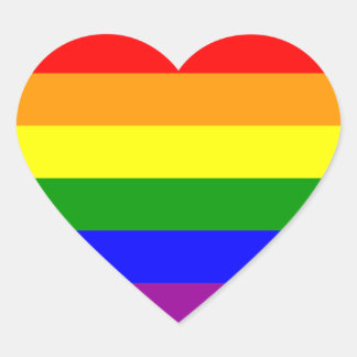 Adesivo Coração Sinalizador orgulho gay / Sinalizador Arco-íris