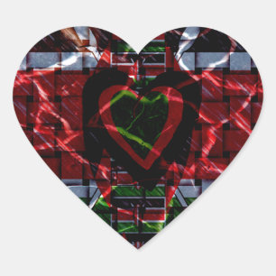 Adesivo Coração Sinalizador rachado: Mantenha Simples - Resiliênci