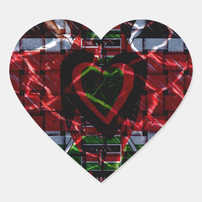 Adesivo Coração Sinalizador rachado: Mantenha Simples - Resiliênci (Frente)