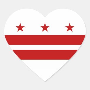 Adesivo Coração Sinalizador Washington DC