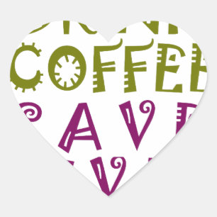 Adesivo Coração Sip, Snap Repetir Buscando Cafeína Selifa design