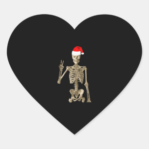 Adesivo Coração Skeleton está arrebentando com seu sinal de paz