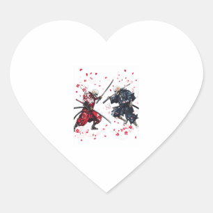 Adesivo Coração Skull Samurai Duel