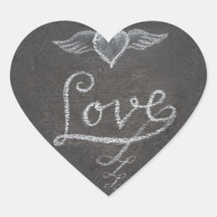 Adesivo Coração Slate Love in Chalk Heart