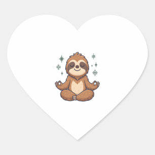 Adesivo Coração Sloth Yoga Sloth