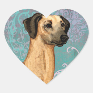 Adesivo Coração Sloughi elegante