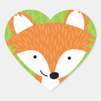 Adesivo Coração Sly Little Fox - Amigos da Woodland