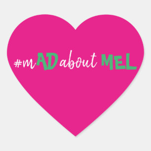 Adesivo Coração Smal Heart Hashtag Bachelorette Stickers Pink