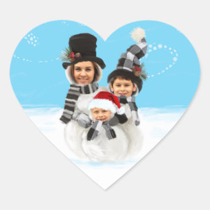 Adesivo Coração Snowman personalizado