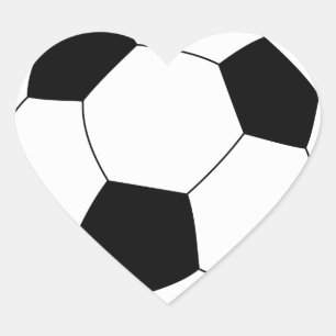 Adesivo Coração Soccer Ball Heart Sticker