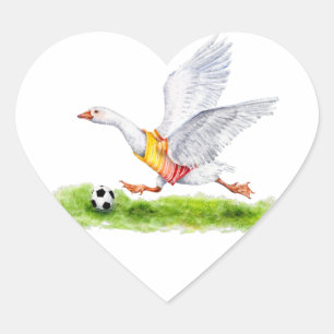 Adesivo Coração Soccer Goose