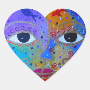 ADESIVO CORAÇÃO SOL E MOON/YIN E YANG