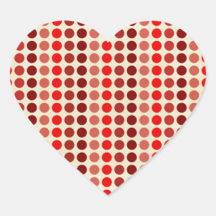 Adesivo Coração Sombras das Bolinhas Vermelhas por Shirley Taylor