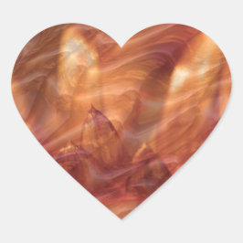 Adesivo Coração Sombras de Ouro Folha de Cobre: Ondas Emboscada
