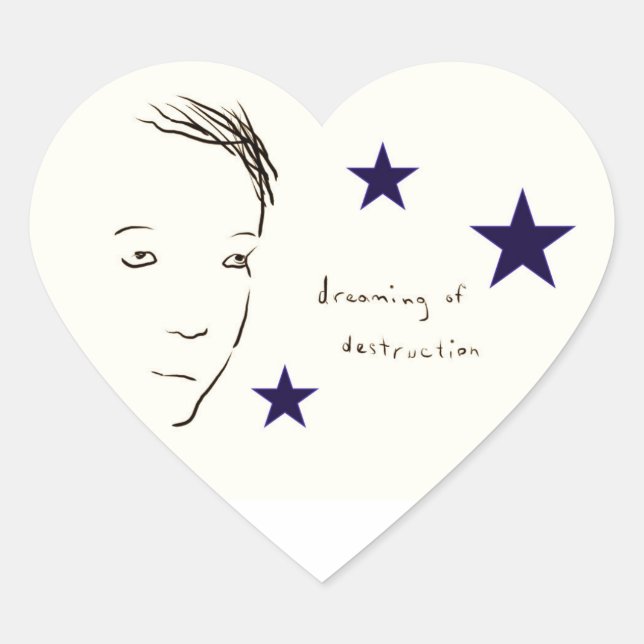 Adesivo Coração sonho da destruição (Frente)