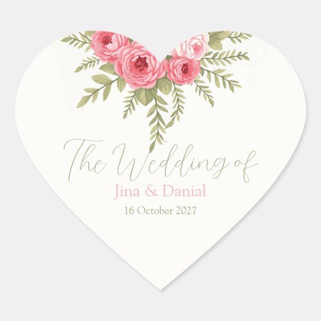 Adesivo Coração Sonho Fúcsia (Frente)