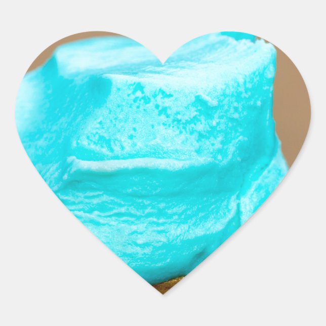 Adesivo Coração Sorvete com macro waffle (Frente)