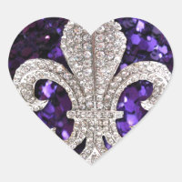 Sparkle jewel Fleur De Lis Sequins Roxo