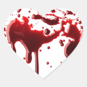 Adesivo Coração splatter 3 do sangue