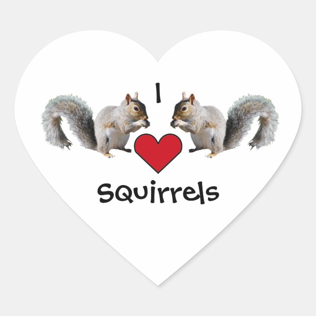 Adesivo Coração Squirrel Love (Frente)