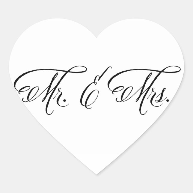 Adesivo Coração Sr. e Sra. Cardíaca. (Frente)