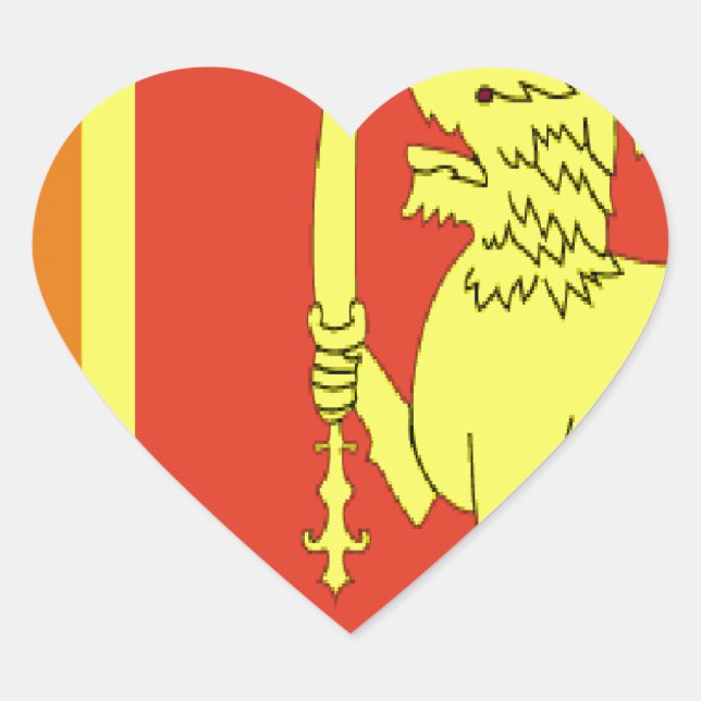 Adesivo Coração sri lanka (Frente)