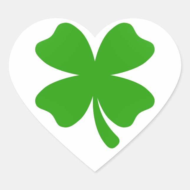 Adesivo Coração st patricks clover emoji (Frente)