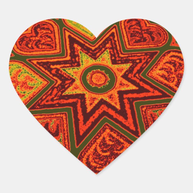 Adesivo Coração "Starburst of Love" (Frente)