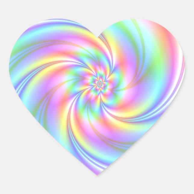 Adesivo Coração Starry Girl Pink Twirl Heart Stickers (Frente)