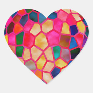 Adesivo Coração STBX Light Red Glosstal Crystal