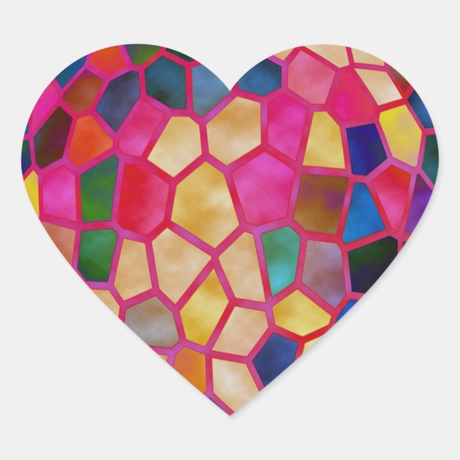 Adesivo Coração STBX Light Red Glosstal Crystal (Frente)