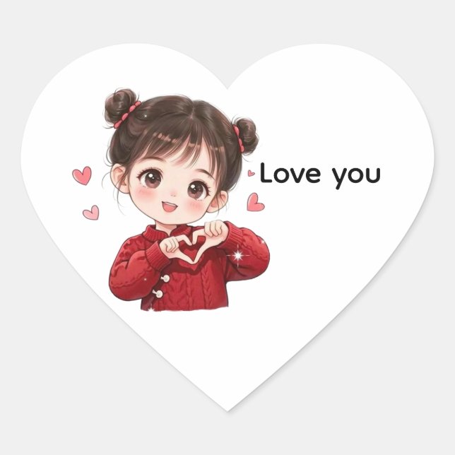 Adesivo Coração Sticker (Frente)