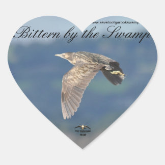 Adesivo Coração Sticker Australasiano Bittern