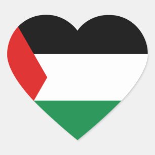 Adesivo Coração Sticker do Coração da Sinalizador Palestina