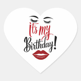 Adesivo Coração Sticker - É o meu aniversário