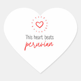Adesivo Coração Sticker: Este coração bate em peruano