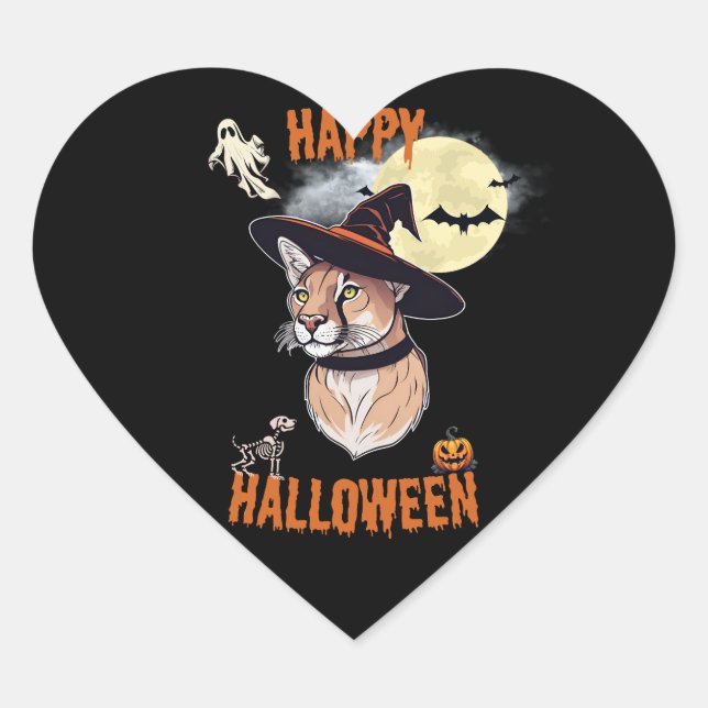 Adesivo Coração sticker halloween animals (Frente)