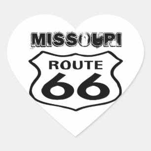 Adesivo Coração Sticker Vintage Route 66 Vestido State Missouri He