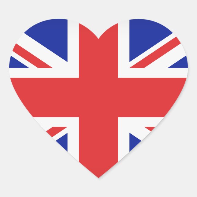 Adesivo Coração Stickers Britânicos (Frente)