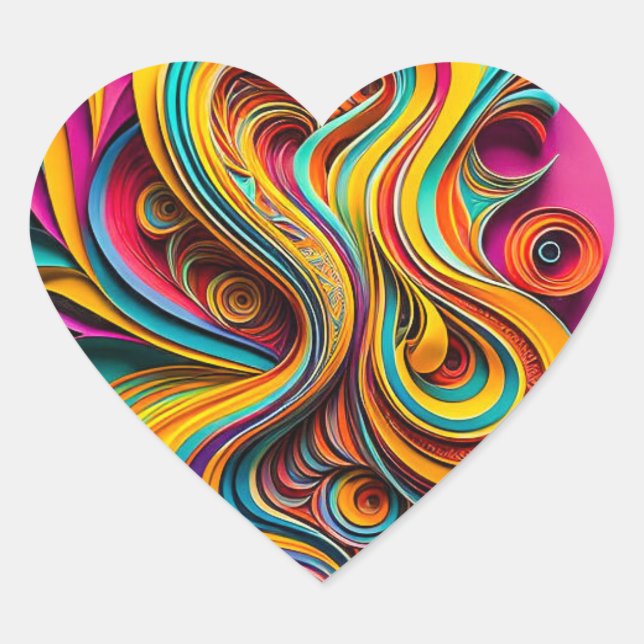 Adesivo Coração Stickers for Kids' Party/Celebration (Frente)