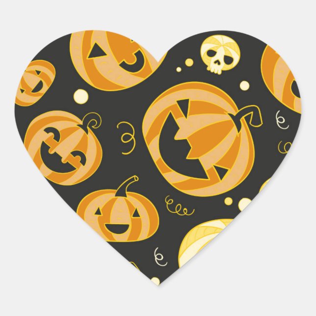 Adesivo Coração Stickers Halloween (Frente)