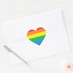 Adesivo Coração Stickers "Rainbow Pride"