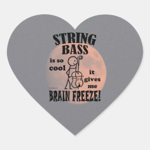 Adesivo Coração String Bass, Brain Freeze Heart Sticker
