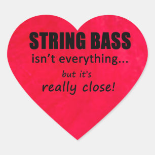 Adesivo Coração String Bass não é tudo Heart Sticker