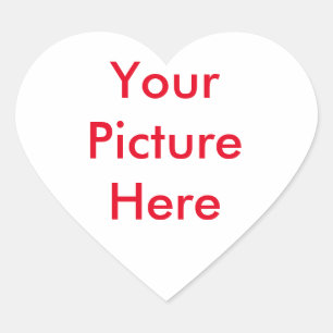Adesivo Coração Sua imagem personalizada