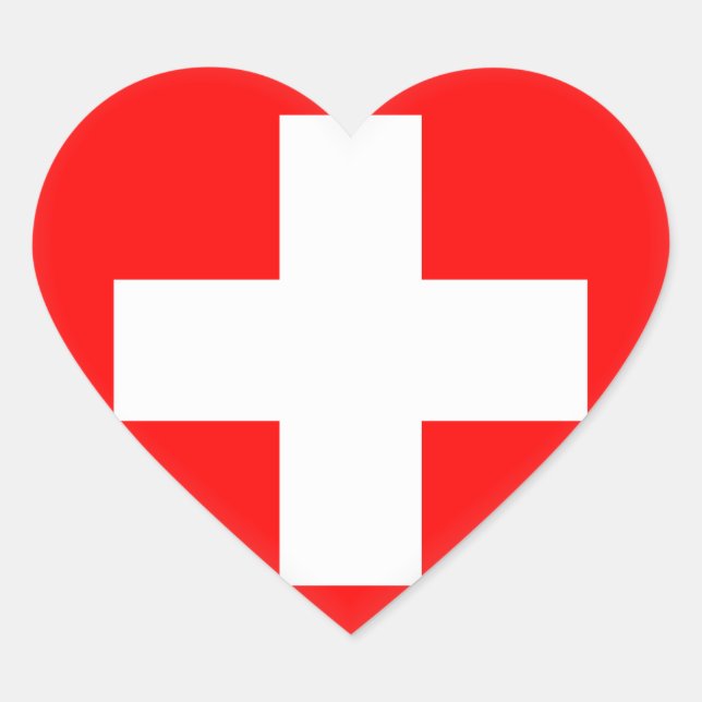 Adesivo Coração Suiça (Suíça) (Frente)