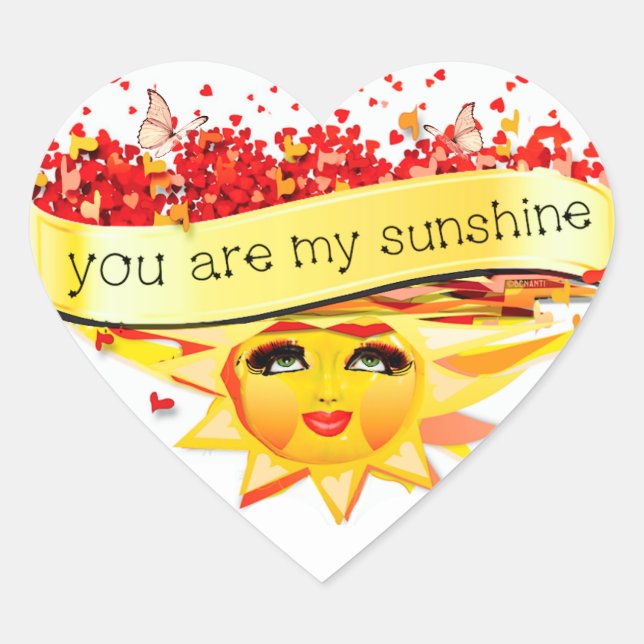 ADESIVO CORAÇÃO SUNSHINE KISSES (Frente)