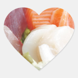 Adesivo Coração Sushi Japonês Delicioso Comida Asiática Yummy